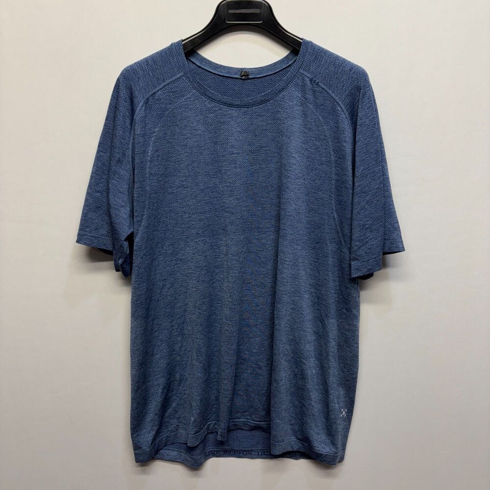 Lululemon Men Metal Vent Tech Short Sleeve T-Shirt Tee Size XXL 2XL Blue C069 13